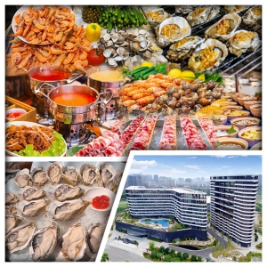 （10人成團 2人同行 買一送一）惠州半島格蘭雲天國際酒店 牛魔王火鍋海鮮自助餐生蠔刺身任食純玩2天