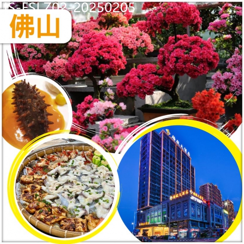 廣東旅遊線路|2025-02-05|佛山 食足6餐 南海花卉博覽園 必食筲箕大魚撈雞宴 十頭鮑魚炆鴨嘴魚《精品五星南莊勵駿酒店》抵玩2天